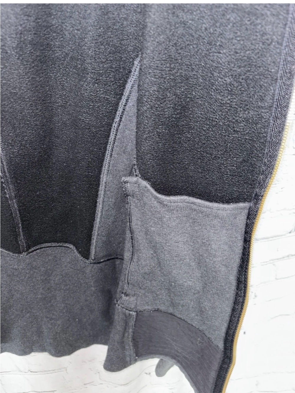 Lululemon Full Zip Thick Dark Gray Collar Jacket Size 6 Neutral Mid Length - Picture 6 of 7